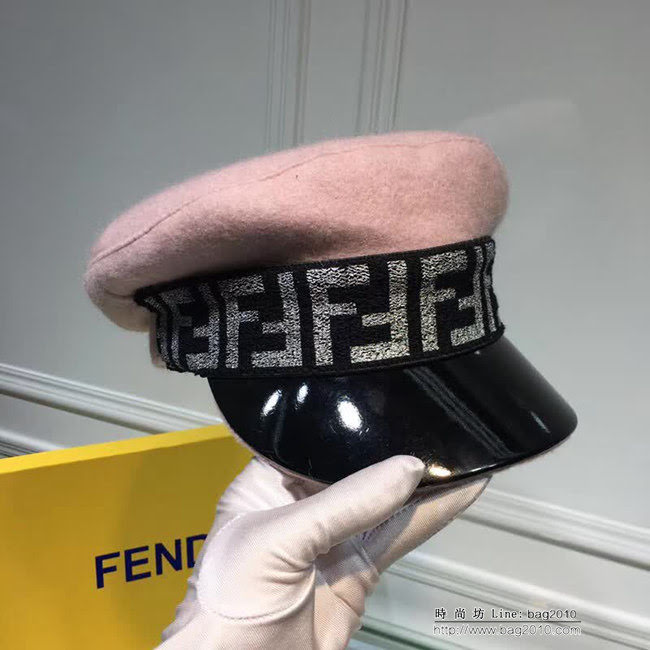 FENDI芬迪 新款 休閒百搭羊絨軍帽 LLWJ6610